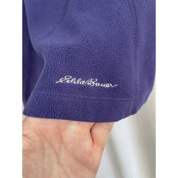 Eddie Bauer XS Fleece 1/4 Zip Pullover Shirt Navy First Ascent Sleeve Pocket - Picture 3 of 10